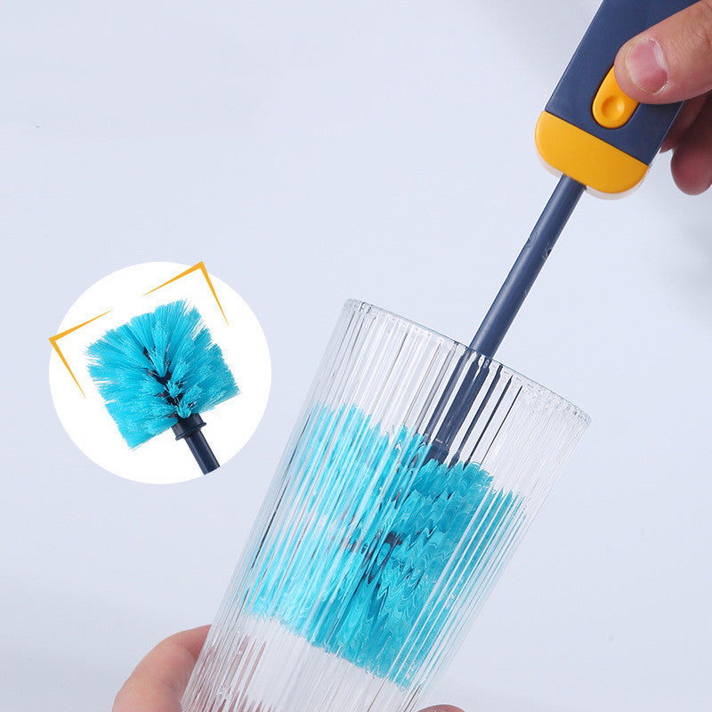 Tumbler lid gap cleaner brushes for gaskets and straw seals
