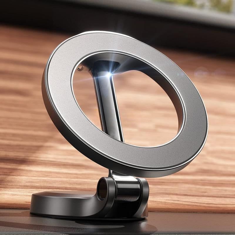 Magnetic Car Phone Mount – Fold-Flat Dashboard Hold