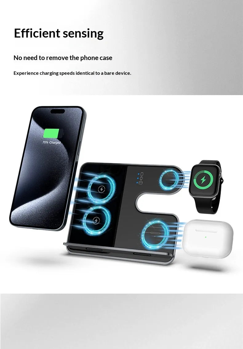 Foldable 3-in-1 Wireless Charging Stand