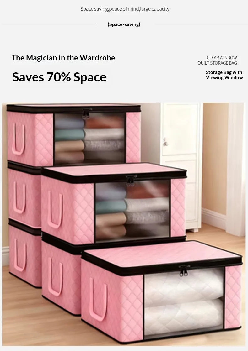 Foldable Storage Box – Clear Window, Zips Flat