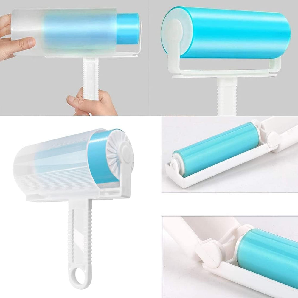 Reusable pet hair remover roller for couches and clothes