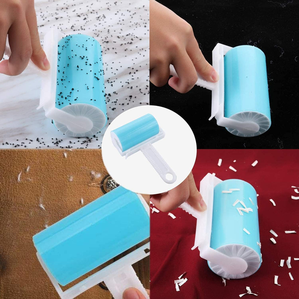 Reusable pet hair remover roller for couches and clothes