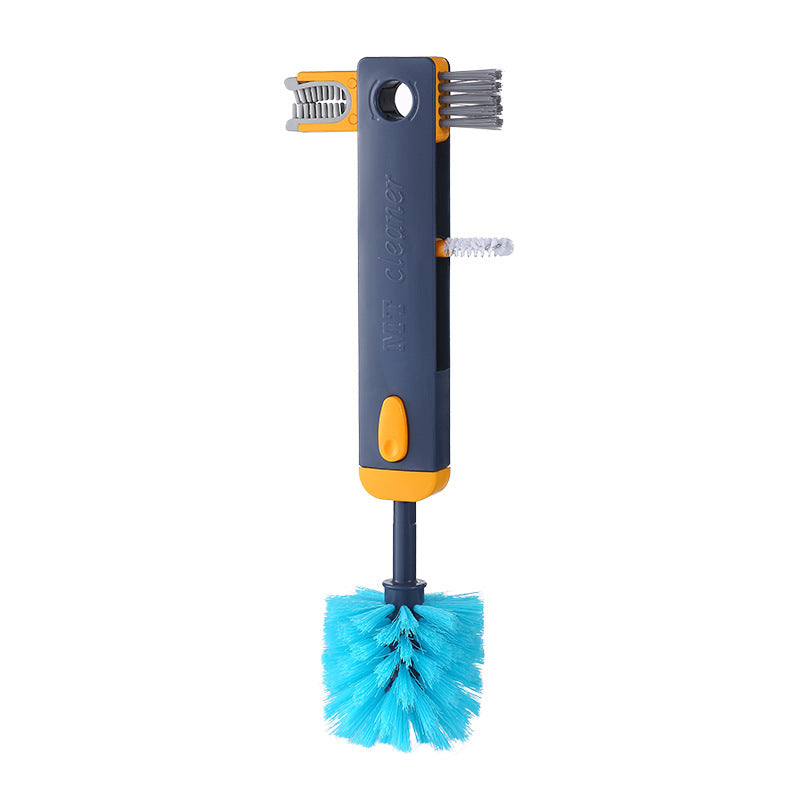 Tumbler lid gap cleaner brushes for gaskets and straw seals