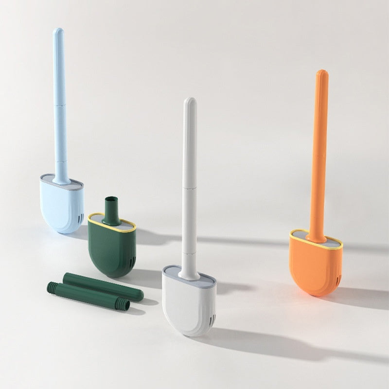 Wall-Mount Silicone Toilet Brush – Draining Holder — product photo 6