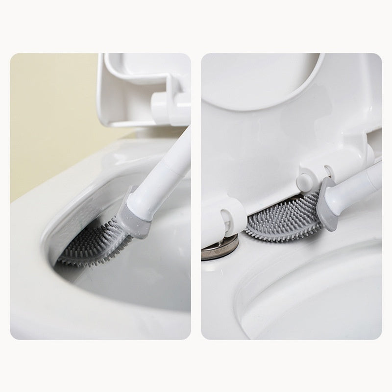 Wall-Mount Silicone Toilet Brush – Draining Holder — product photo 4