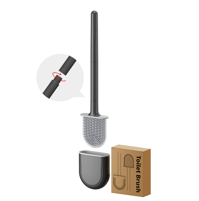 Wall-Mount Silicone Toilet Brush – Draining Holder — product photo 11